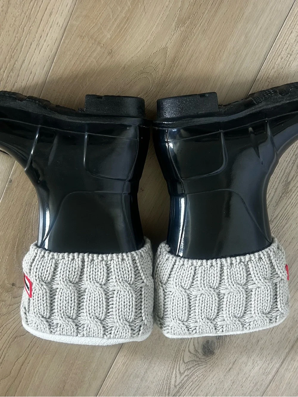 Hunter Boots Original Short Gloss Rainboots Black Size 5